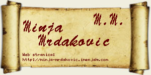 Minja Mrdaković vizit kartica